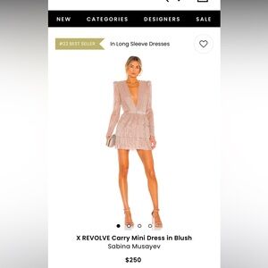 Sabina Musayev Carry Mini Dress in Blush